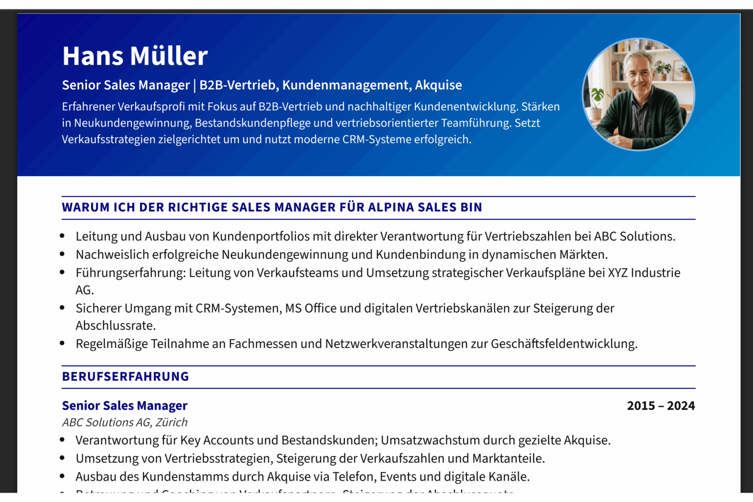 Optimierter CV